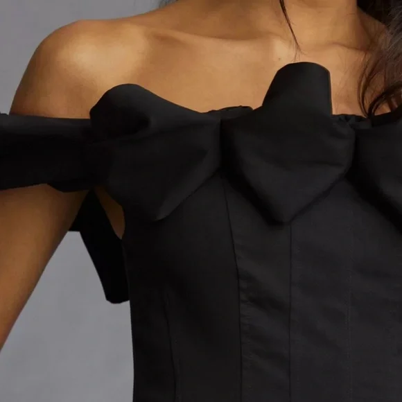 Maeve Off-Shoulder Bow Midi Dress - Picture 2 of 7